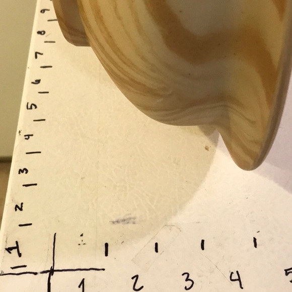 Unbranded Marble Style Swirl Ceramic BIG BOWL Muted Tan and Cream Swirling Tones - Picture 7 of 12